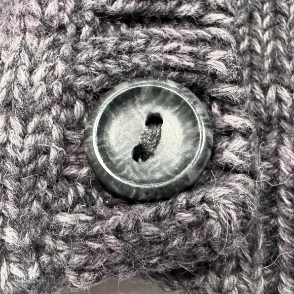 Talbots Woven Grey Striped Button-Up Cardigan with Pockets Women’s Size L - Picture 8 of 11